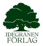 Logotyp: Grön siluett av ett träd. Text: Idegranen förlag