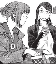 Chise och Angelica fikar
